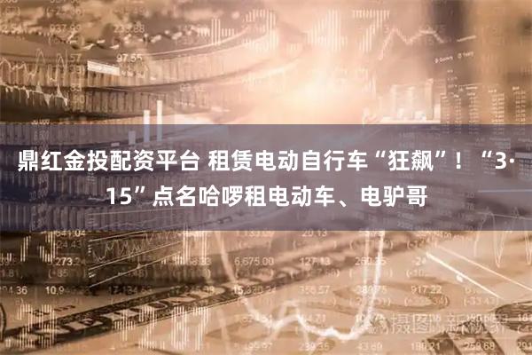 鼎红金投配资平台 租赁电动自行车“狂飙”！“3·15”点名哈啰租电动车、电驴哥