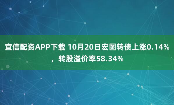 宜信配资APP下载 10月20日宏图转债上涨0.14%，转股溢价率58.34%